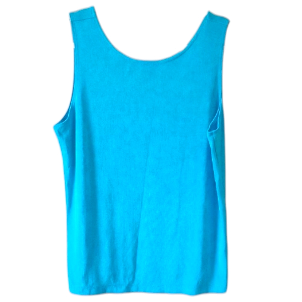 NWT Chicos Travelers Aqua Blue Tank Top - Size 3
